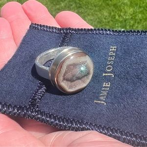 Jamie Joseph handcrafted, druzy diamond ring
